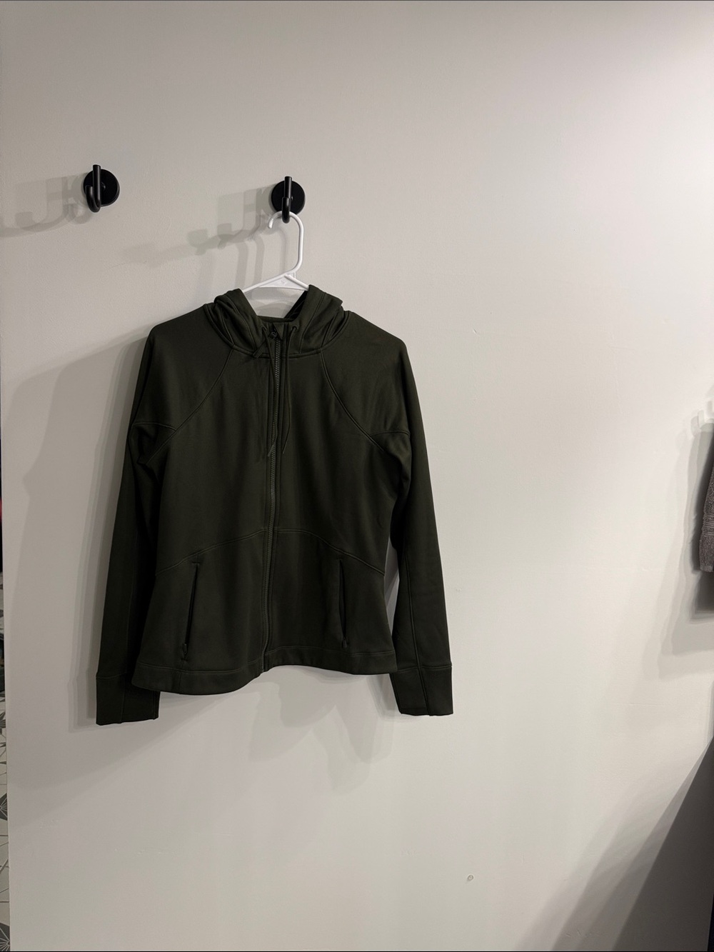 Athleta dark Olive Green Full-Zip Hoodie Jacket